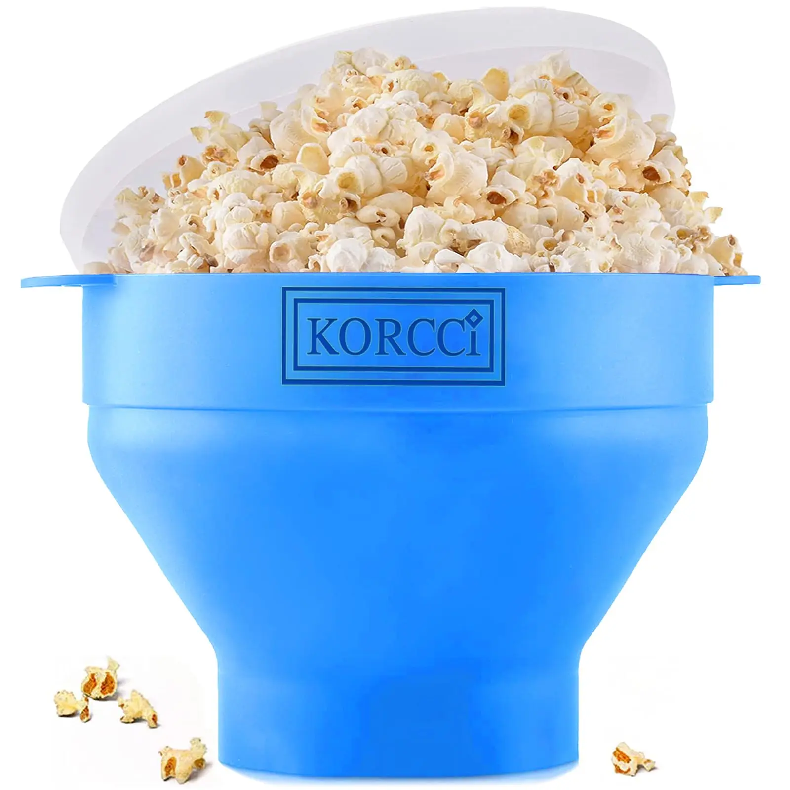 Silicone Popcorn Popper Bowl - BPA-Free, Collapsible, Microwave-Safe, Dishwasher-Friendly Space-Saving Kitchen Tool for Movie Night Snacks