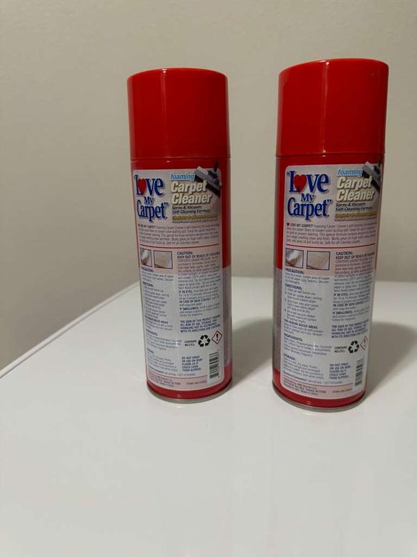 Love My Carpet Foaming Carpet Cleaner 12 oz Self-Cleaning Formula Odor Eliminator Pack of 2 Spray & Vacuum Cleaners Powerful Cleaning Solution