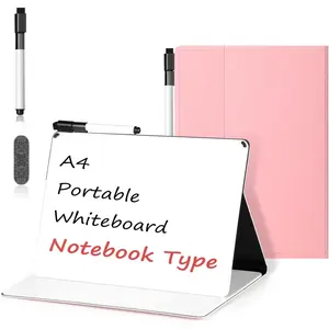 Mini Whiteboard 12"x9" Small White Board Dry Erase, Erasable Notebook Foldable Desk Whiteboard Holder Dry Erase Board, Office, , Travel, School, Portable ()