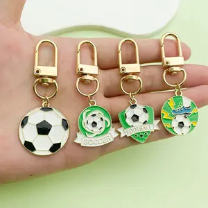 4pcs World Cup Football Keychain Set, Memorial Souvenir Gift, Fan Support Hanging Decorations, Perfect for Fans