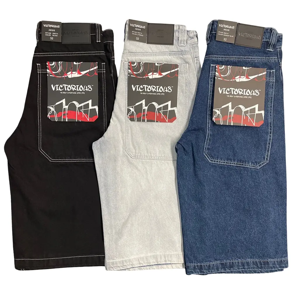 Men's Ultra Baggy Y2K Denim Jorts Jean Shorts Oversized Wide Leg Menswear