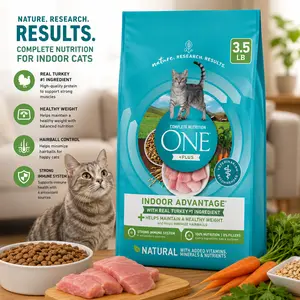 Purina ONE Natural, Low Fat, Weight Control, Indoor Dry Cat Food, +Plus Indoor Advantage - 3.5 lb. Bag