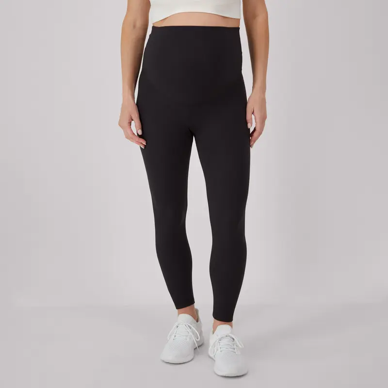 Hanes Maternity Women's Leak Protection 7/8 Leggings 25" Inseam Intimates Comfortable Fit Soft Stretch Fabric Breathable Mt113 Pregnant