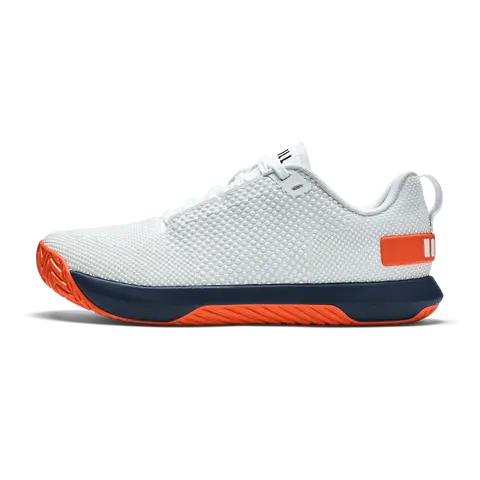 NOBULL Men's Outwork Flex Shoe in Classic White Cayenne - OG Strength Training Shoe, Durable Gym Trainer, Lifting Sneaker