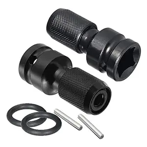 2pcs 1/2 Inch Square Drive to 1/4 Inch Hex Socket Adapter Converter Chuck Adapter for Impact Air and Electric Wrench