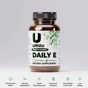 UMZU Daily E – Full-Spectrum Vitamin E with Tocopherols & Tocotrienols, Antioxidant, Immune & Heart Support, 30 Capsules