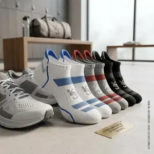 Men's Athletic Compression Ankle Socks 6 Pairs - Cushioned Running Walking Socks with Arch Support for Sports Training Jogging Gym Workout Hiking Outdoor Activities Breathable Moisture Wicking Comfort Fit