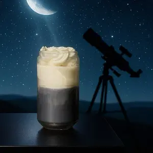 Midnight Cream Espresso Candle - Rich Espresso Scented Candle with Creamy Top for Cozy Atmosphere Vanilla Decor Gift Decoration Coconut