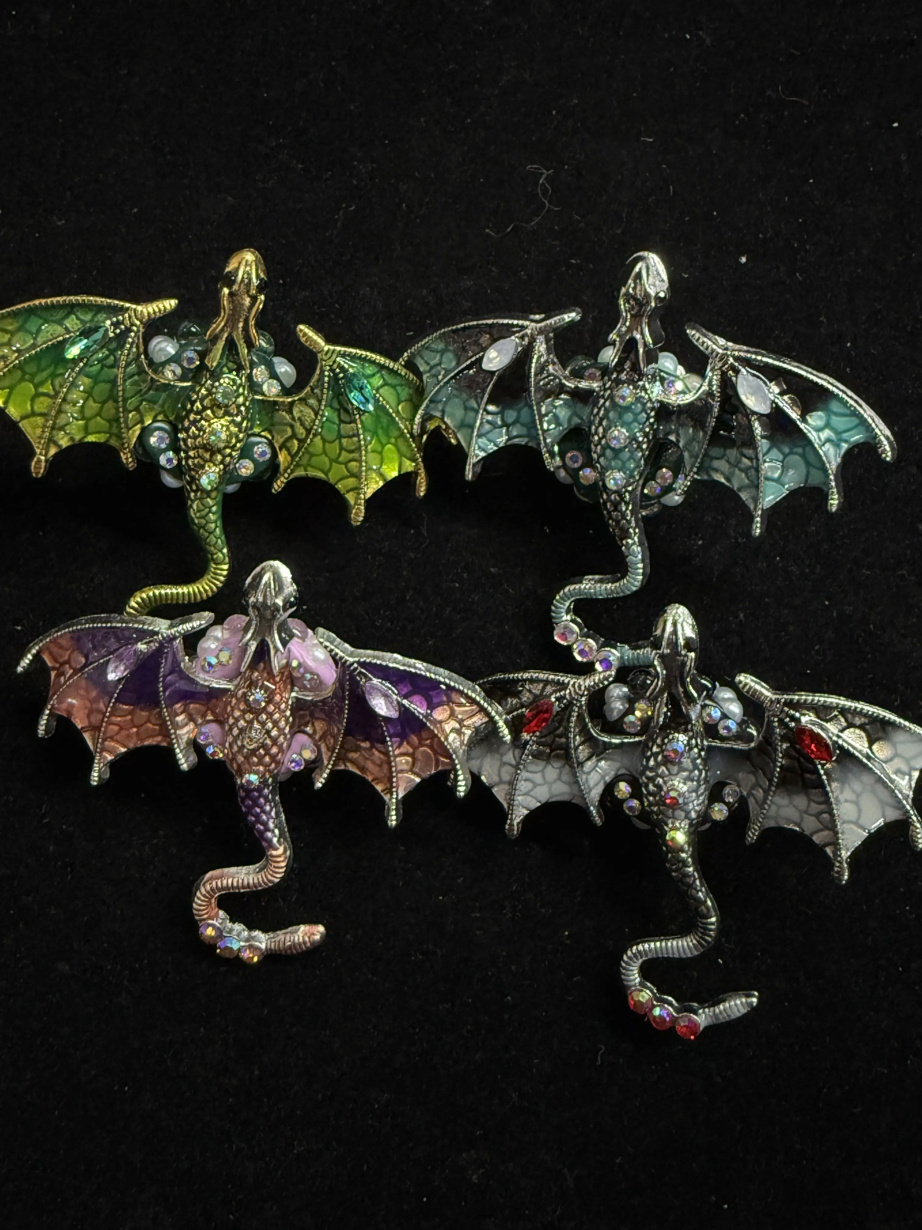 251-253 2PCS Dragon Charms | Gothic Style DIY Beads for Jewelry, Pens & Keychains