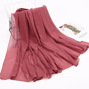 180*87cm Large Size Pearl Chiffon Hijab Scarf