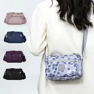 Women's Waterproof Crossbody Bag Multi-layered Messenger Bag with Adjustable Strap for Daily Use and Travel