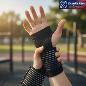 2-Pack Adjustable Wrist Support Brace - Breathable Elastic Compression Wrist Wraps for Pain, Adjustable Wristband, Carpal Tunnel Arthritis Tendonitis Relief, Universal Fit for Gym Workout Sleep Daily Use