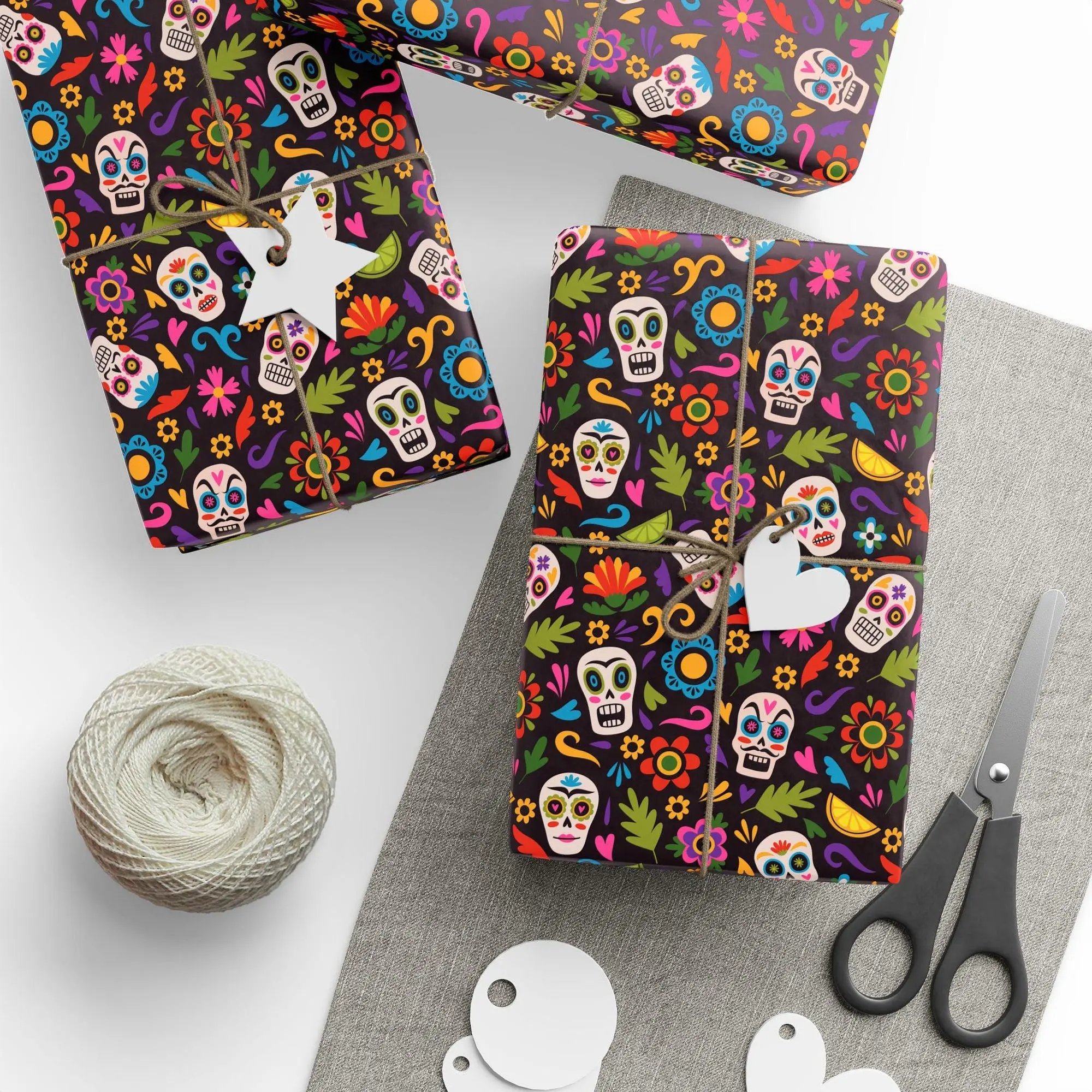 Day of the Dead Calavera Festival Wrapping Paper Holiday Gift Wrapping Paper Roll