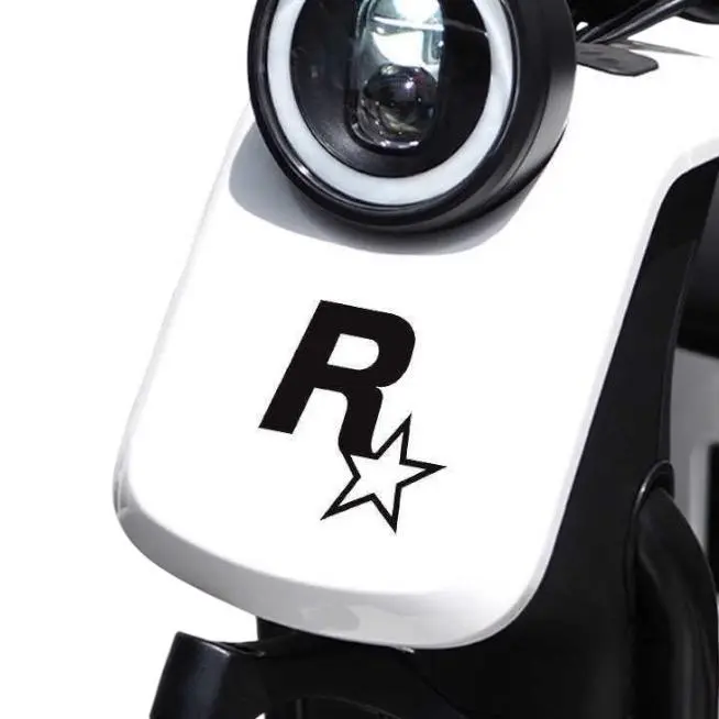 R Star Car Logo Body Sticker Car Triangle Window Sticker Fuel Tank Cap Car Sticker Vehicle Exterior Decoration