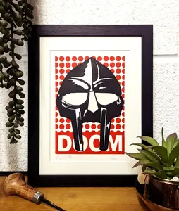 Doom Lino Print