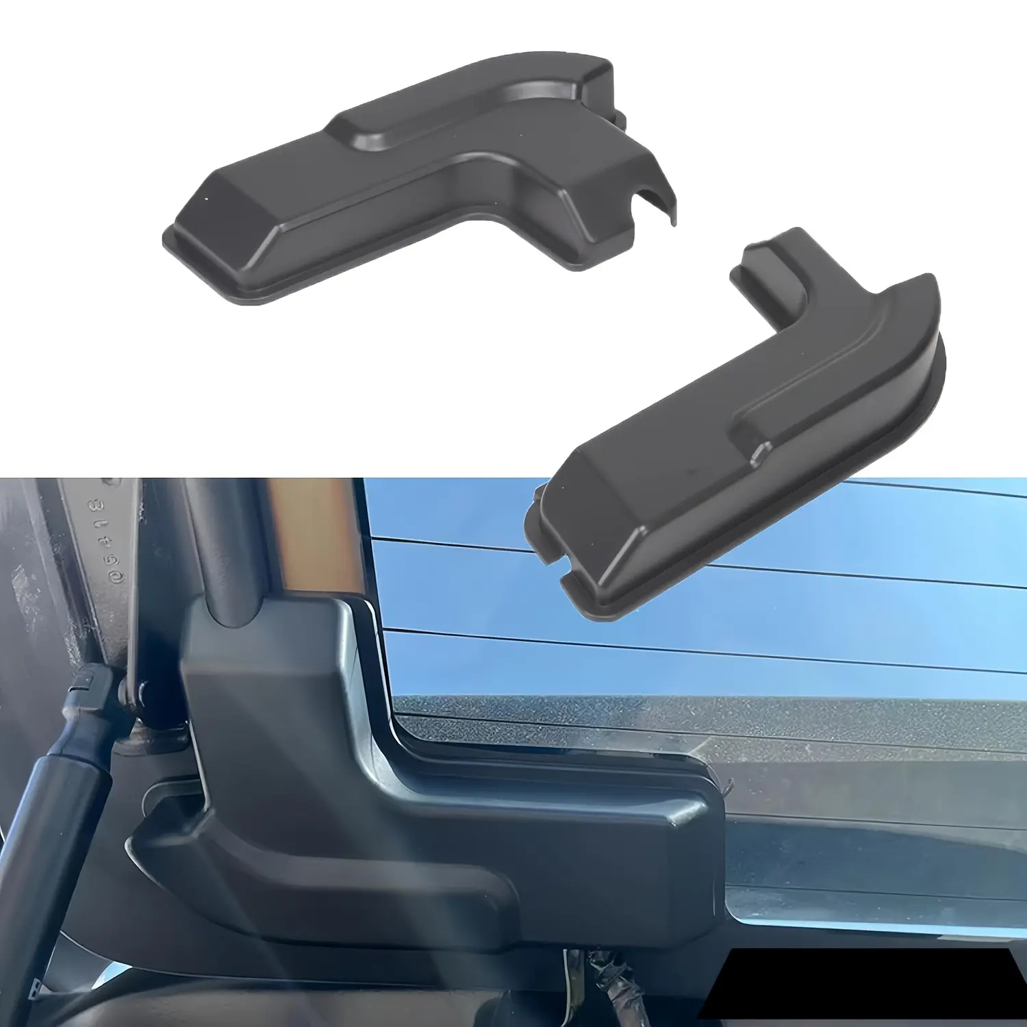 Rear Defogger Cable Cover for Jeep Wrangler (JL), Wrangler 4xe 2018-2026, Black Carbon Fiber Finish Car Interior Molding Accessory