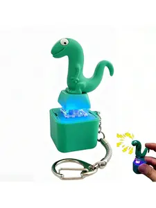 Lizard Keychain Keyboard Fidget Gift – Rechargeable Lizard Button Sound Gift With Colorful Light, Portable Anxiety Relief For Adults, Sensory Fidget Keychain