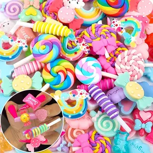 20-50pcs Candy Charms, Cute Fruit and Dessert Nail Decorations, Durable Resin Accessories for Mud, Nails, Crafts