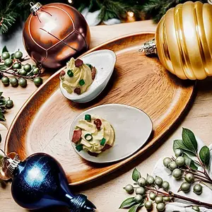 Hand-Poured Deviled Egg Ornament for Unique Christmas Tree Decoration