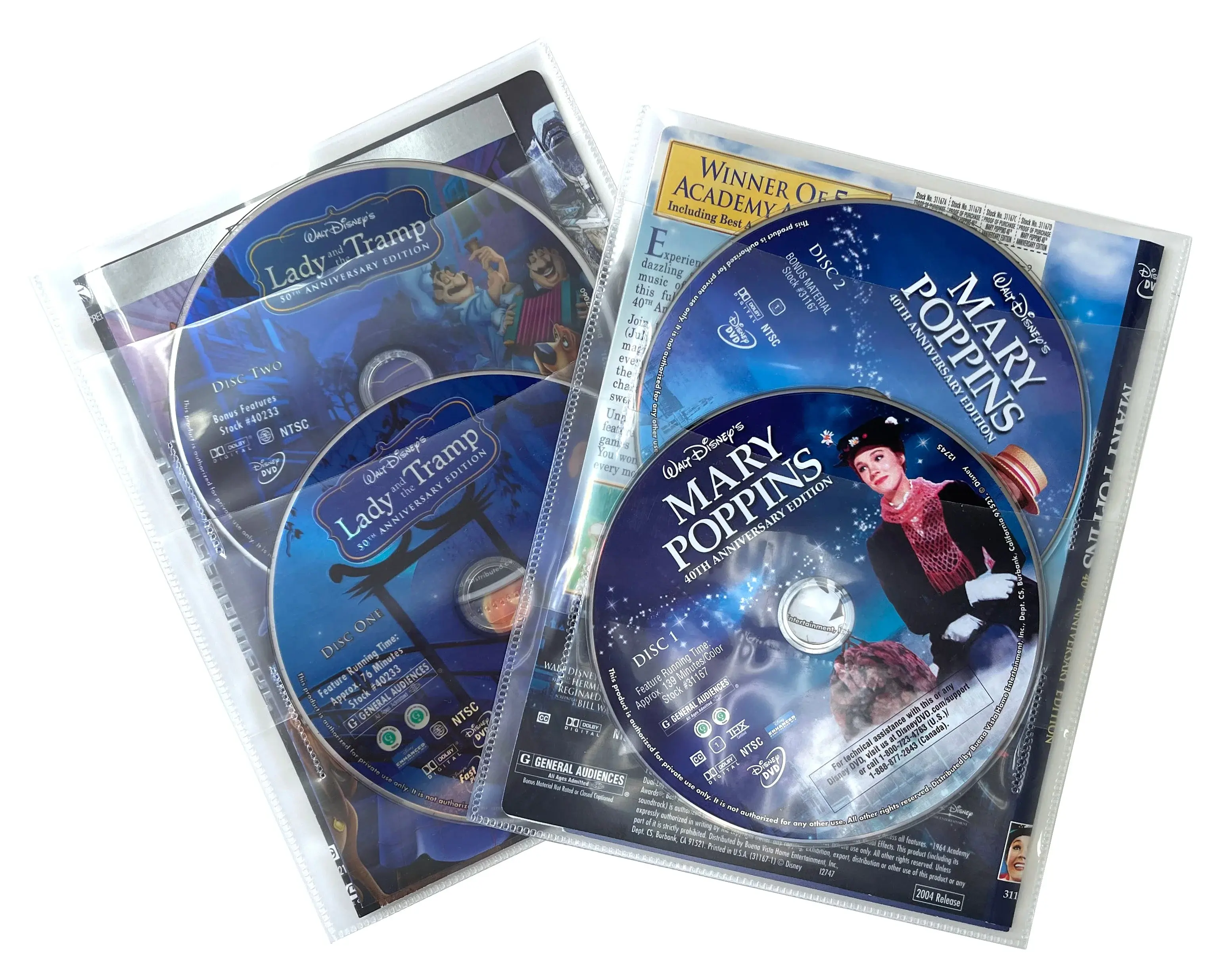 CheckOutStore Clear 2 Disc CPP Sleeves & DVD Booklet