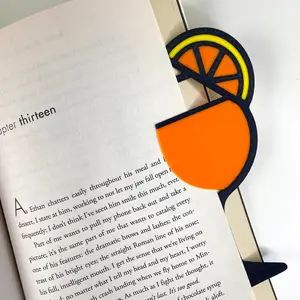 Aperol Spritz Bookmark – Orange Cocktail Bookmark Gift for Book Lovers | Summer Reading Accessory | 3D Printed Drink Bookmark