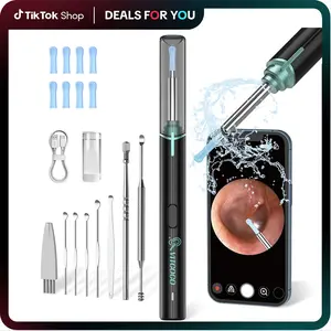 Vitcoco Earwax Remover Tool-6 LED Lights and 8 Ear Picks,Ear Canal Cleaner with 1920P Camera,Ear Wax Removal,Ear Camera for iOS & Android