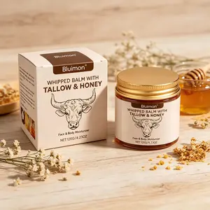 Grass-Fed Beef Tallow Balm with Raw Honey - All-Natural Handmade Moisturizer for Soft, Supple Face & Body
