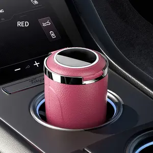 Portable Car Ashtray with Lid - Detachable, Durable Plastic, Compact Design for Easy Storage, Ideal for Vehicle Interior, Vehicle Accessory | Compact Ashtray | Secure Lid Feature, Car Ashtray
