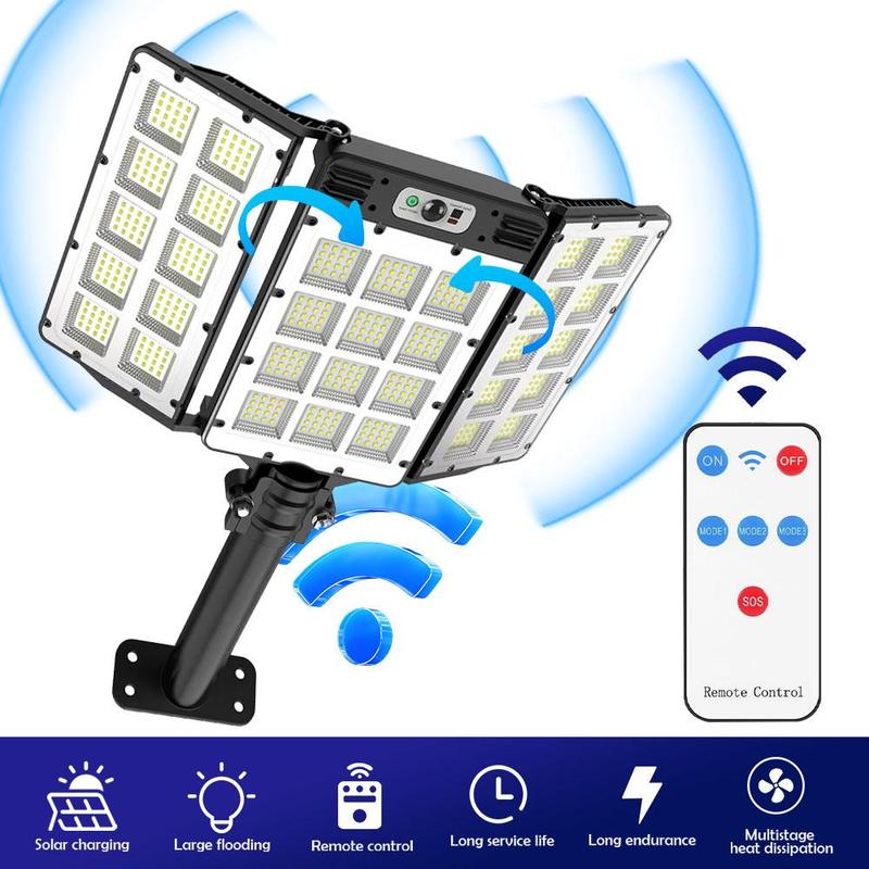 Outdoor Waterproof Solar Street Light, 100000LM Outdoor Dusk to Dawn Solar Light, IP67 Outdoor Waterproof,LED Flood Light, Outdoor Solar Street Light for Yard, Garage Outdoor Waterproof Solar Street Light, 100000LM Outdoor Dusk to Dawn Solar Light, IP67 Outdoor Waterproof,LED Flood Light, Outdoor Solar Street Light for Yard, Garage