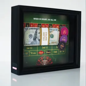 All In Motivational Frame - Inspirational Quote with Casino Theme, Perfect for Home Decor and Office Inspiration