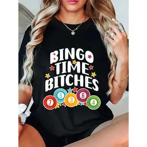 Bingo Time Bitches Funny Bingo Player Game Lover Present T-Shirt