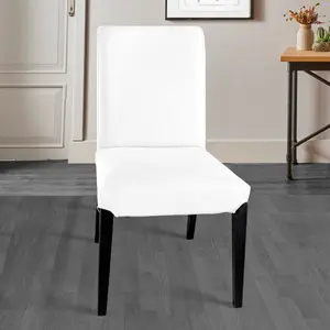 White European Linen Canvas Dining Chair Cover, Compatible with IKEA Henriksdal