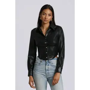 Faux-Ever Leather™ Corset Shirt