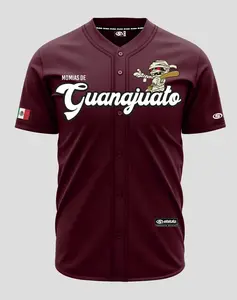 GUANAJUATO Momias Jersey (MAROON) - Fitted Unisex Short Sleeve Breathable Jersey for Baseball and Softball, Versatile Wear, Machine Washable
