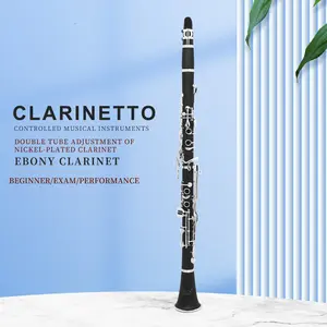 IRIN Clarinet German G-key Bakelite body 17 keys black (paper box) with pure and beautiful tone, double-bar tube configuration, wider range, suitable for performance and examination