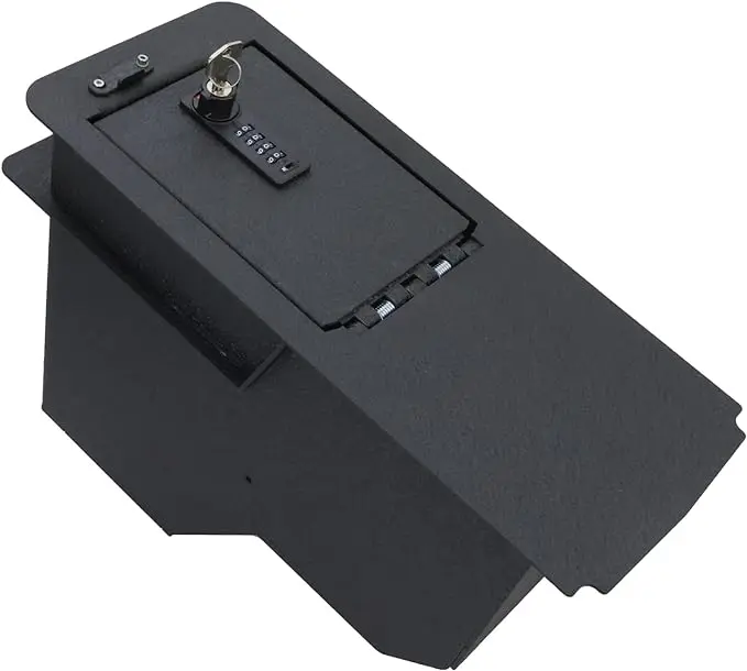 Center Console Safe Vault - KEREN Console Gun Safe Box Compatible with Honda CR-V 2017-2022, 4-Digit Combination Lock with Key