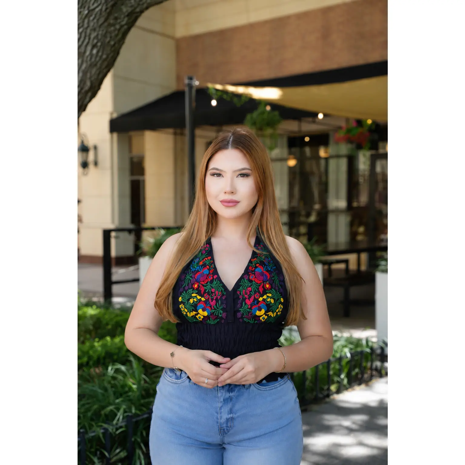 Elisa Mexican Embroidery Halter Top