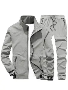 Men's Casual Sportswear Set, Trendy Loose Fit Gym Workout Hoodie and Pants, Comfortable Morning Exercise, Workout Tracksuit