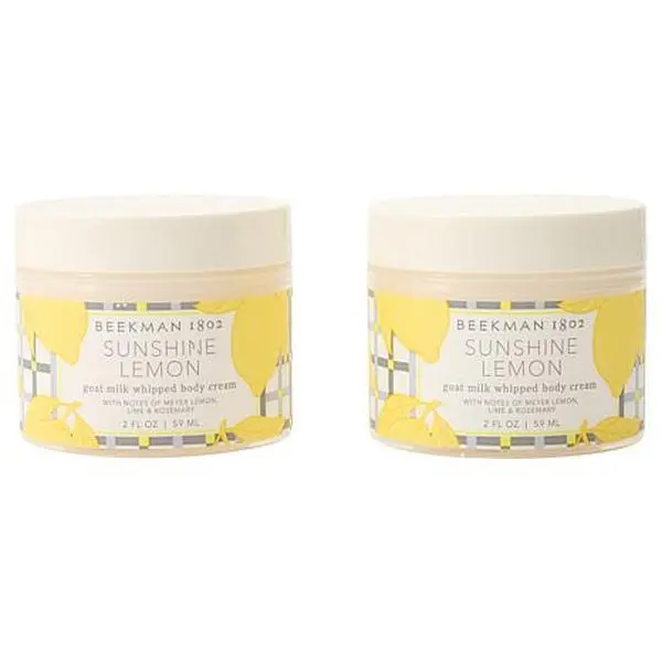 Beekman 1802 2-pack 2 oz. Goat Milk Whipped Body Cream, Sunshine Lemon
