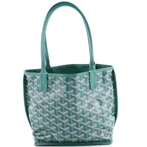 Pre-owned Goyard Canvas Coated Top Handle Bags Anjou Reversible Tote Coated Canvas Mini by Rebag