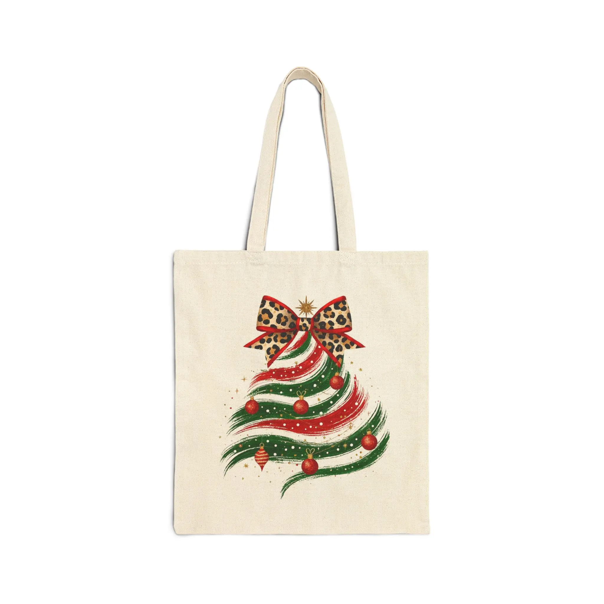 Christmas Tree Tote Bag, Holiday Shopper Bag, Festive Gift Bag, Eco-Friendly Canvas Bag, Seasonal Tote for Gifts