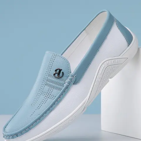 Men's Casual Business Shoes, Slip on Fashion shoes, Plain PU Upper, Rubber Sole, Less Than Ankle Height, All Seasons, Classic Versatile Beanies