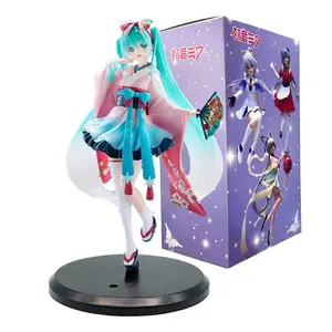 20cm Fashion Hatsune Miku Anime Figure Kimono Hatsune Miku Action Figures Kawaii Girl Figurine PVC Collection Model Toys