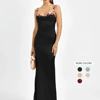 Ross Black Dress with Rose - TikTok Shop