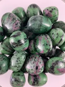 Natural Tumbled Ruby in Zoisite Crystal - 1 Piece