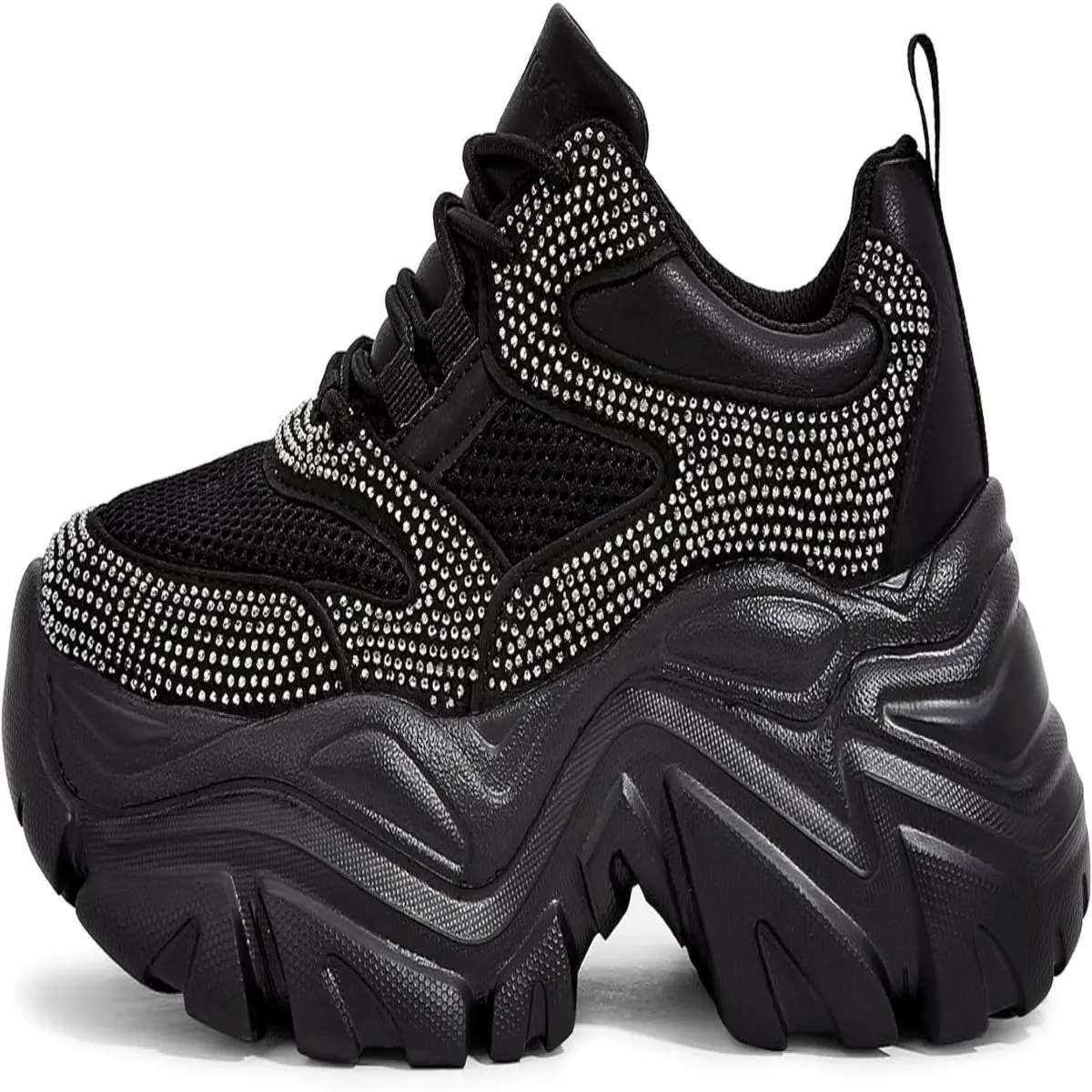 Chunky Sneakers for Women Fashion Platform White Leather Casual Dad Shoes Comfortable Wedge Walking Sport Sneakers