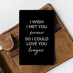 Photo Wallet Card, Valentine's Gift for Him,  Husband Boyfriend Gift, Couple Photo, Anniversary Gift