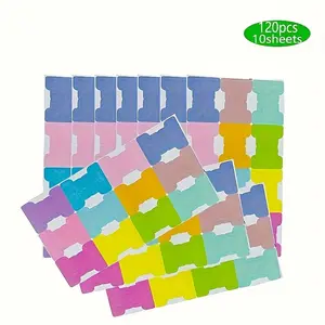 120pcs Colorful Index Bookmarks, Office Stationery Classification Sticky Notes, Writeable Memo Stickers, Sticky Labels, Adhesive Stickers for School Home Kitchen
