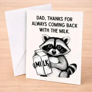 Funny Fathers Day Card for Dad- Gag Gift Card, Ready to Gift Fathers Day Card For Dad, Printed Inside with Envelope Funny card for Dad, Fathers Day Greeting Card.