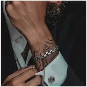 Stylish Stainless Steel Bali Foxtail Chain Bracelet for Men – Double Franco Link